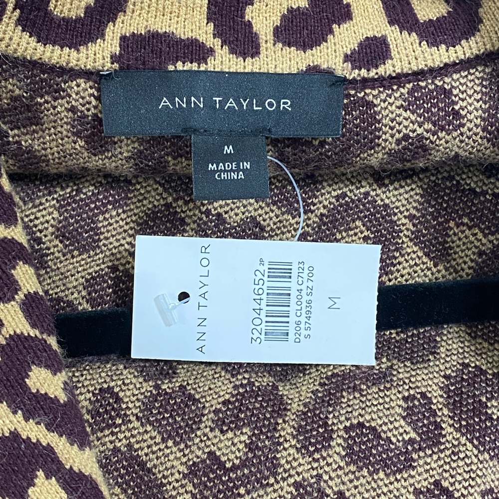 NWT Ann Taylor Leopard Print Women's Jacket Cardigan - Picture 8 of 8